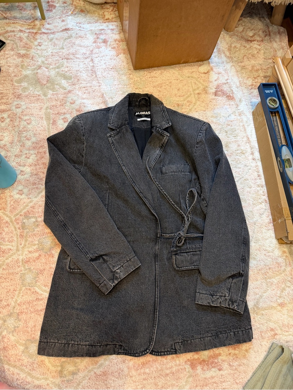 Alohas Black Denim Blazer